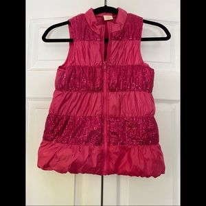 Faded Glory, Girls Hot Pink Puffy Vest, M/7-8